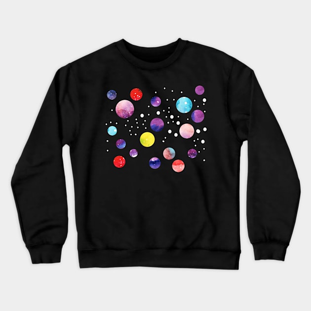 watercolor dot pattern Crewneck Sweatshirt by lausn